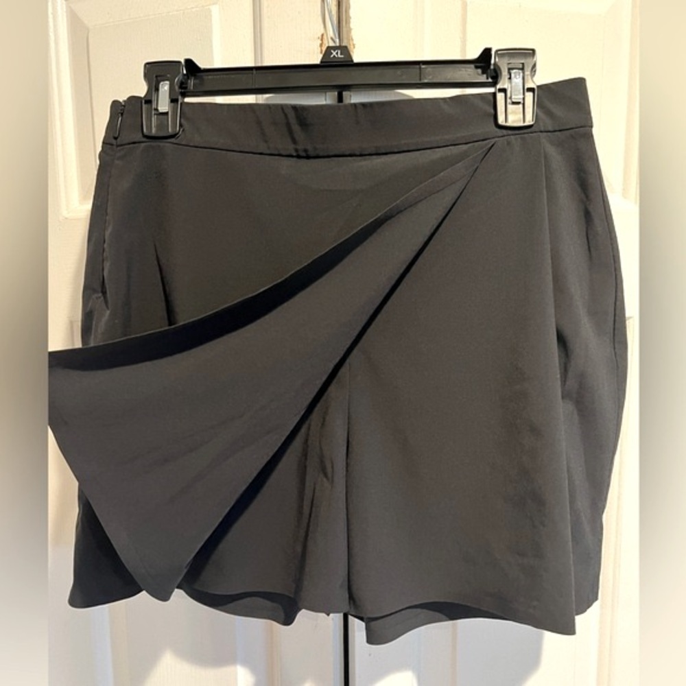 Athleta Wrap Front Skort / Solid Black With Zip P… - image 1